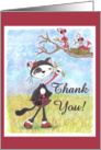Thank You Note-Cat Helps Birds card