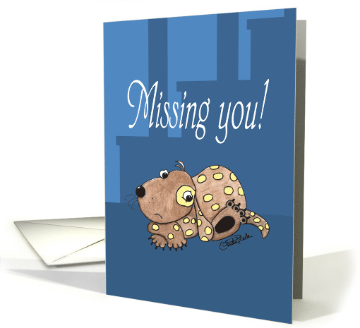 Missing You Lonely Spot Sad Spotted Dog card (48579)