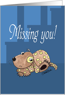 Missing You Lonely Spot Sad Spotted Dog card