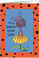 Lady Bug Daisy Dance To a special lady for Birthday card