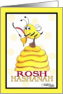 Rosh Hashanah Bee with Apple and Honey card