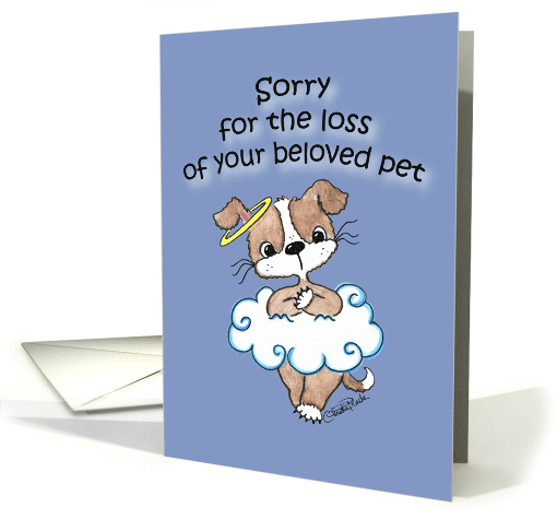 Sorry for the Loss of your Dog Pet Sympathy Dog in the Cloud card