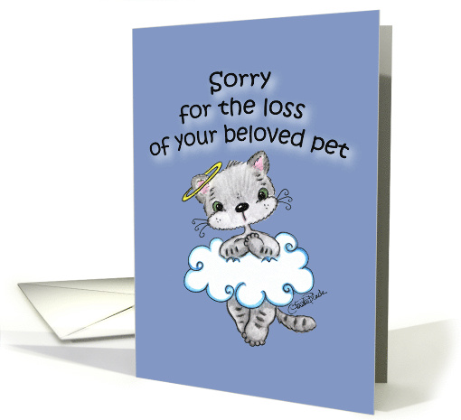 Sorry for the Loss of your Cat-Pet Sympathy--Cat in the Cloud card
