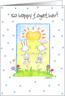 The Bunny Hop Happy Anniversary to the Couple card