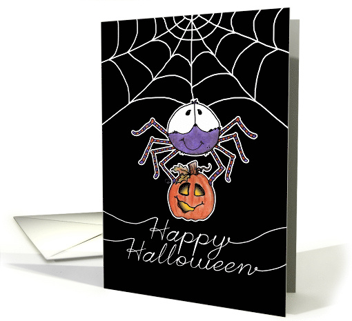 Happy Halloween Spider with Jack O' Lantern card (513713)