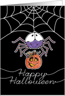 Happy Halloween Spider with Jack O’ Lantern card