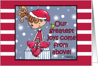 Christmas- Girl- Joy from above! card