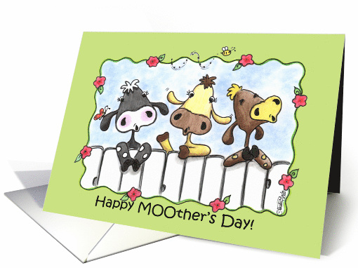 Three Cows Mooing Happy Mother's Day card (52511)