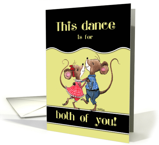 Happy Anniversary to the Couple Two Dancing Mice card (53976)