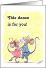 Two Dancing Mice-Wedding card