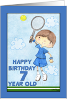 Happy 7th Birthday for Boy Tennis Player card
