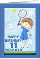 Tennis Player- 11th Birthday for Boy card