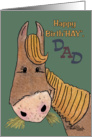 Dad Birthday-Happy Birth’HAY’ Horse card