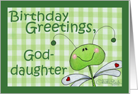 Birthday for Goddaughter-Dragonfly Gingham card