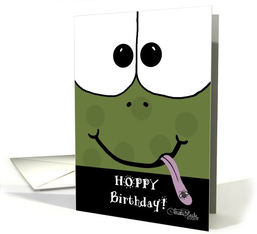 Happy Birthday, Hoppy Frog Face card (557803)