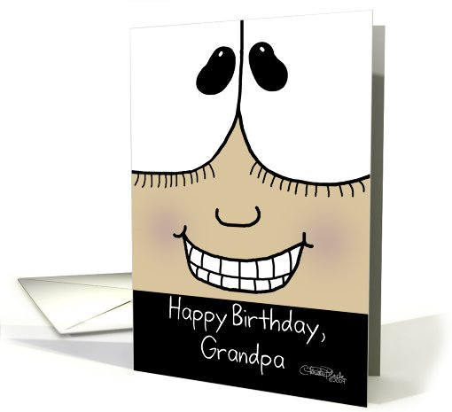 Happy Birthday for Grandpa, Smiling Face card (557818)