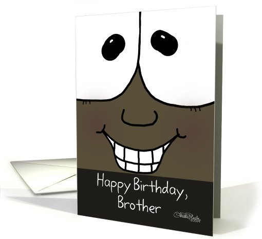 Happy Birthday for brother, Smiling Face card (557824)