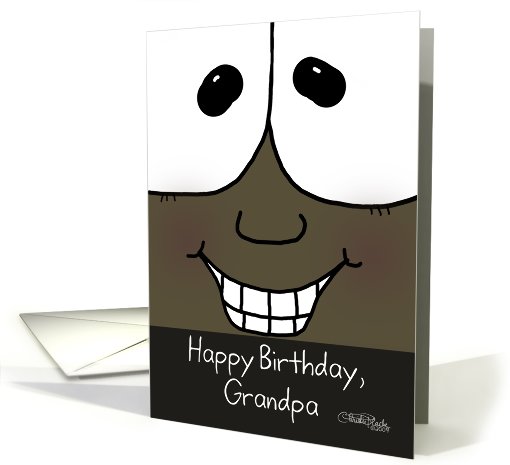 Happy Birthday for grandpa, Smiling Face card (557826)