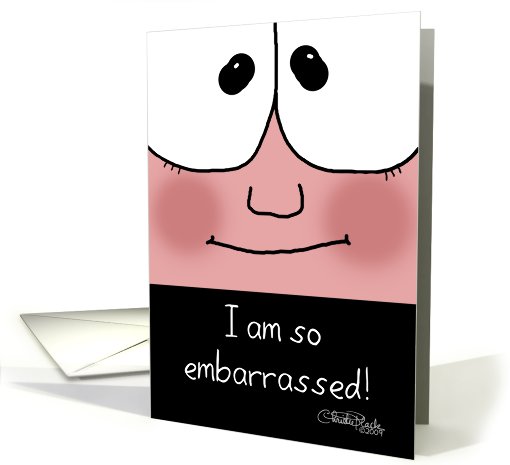 Apology, Embarrassed Face card (557851)
