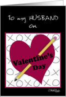 Happy Valentine’s Day to Husband Pencil and Heart card