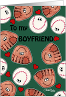 Valentine’s Day for Boyfriend Baseball and Glove card