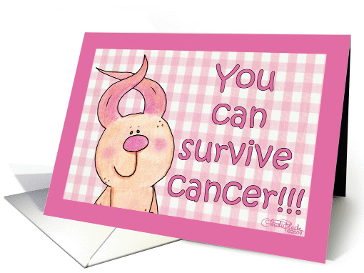 Get Well-cancer survivor-The Hairless Hare card (561689)