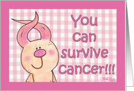Get Well-cancer survivor-The Hairless Hare card