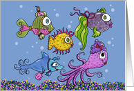 Girls’ Night Out Invite Fancy Fish card