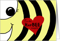 Happy Anniversary for Couple Bee with Heart card