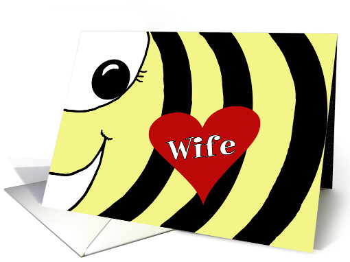 Happy Anniversary for Wife Bee with Heart card (561887)