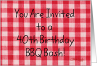 40th Birthday BBQ Invitation card