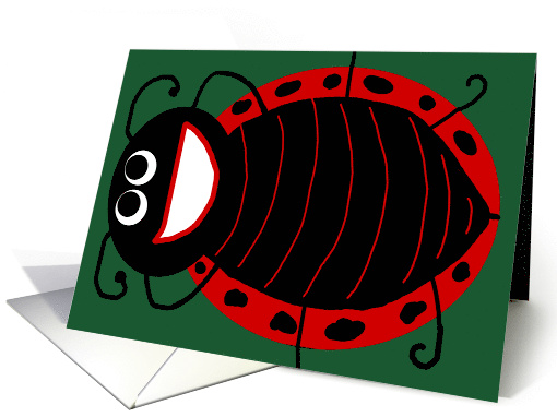 Happy Birthday Relaxing Ladybug card (563194)