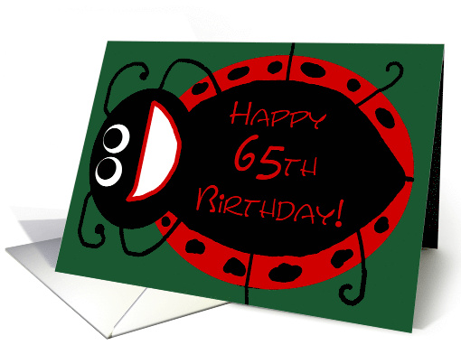 Happy 65th Birthday Relaxing Ladybug card (563226)