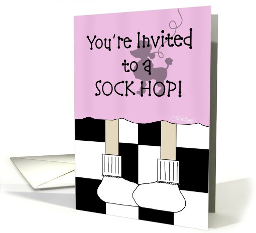 Sock Hop Invitation-Poodle Skirt card (563989)