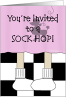 Sock Hop Invitation-Poodle Skirt card