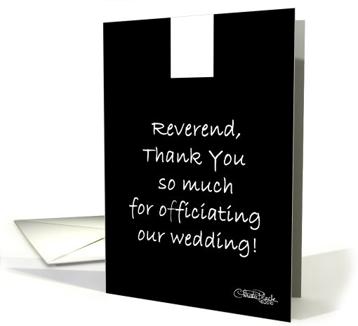 Thank You to Wedding Officiant -Reverend card (564507)