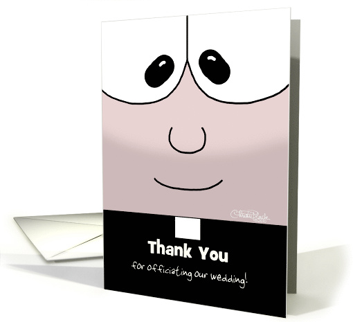 Thank You to Wedding Officiant -(Young) Reverend card (564516)