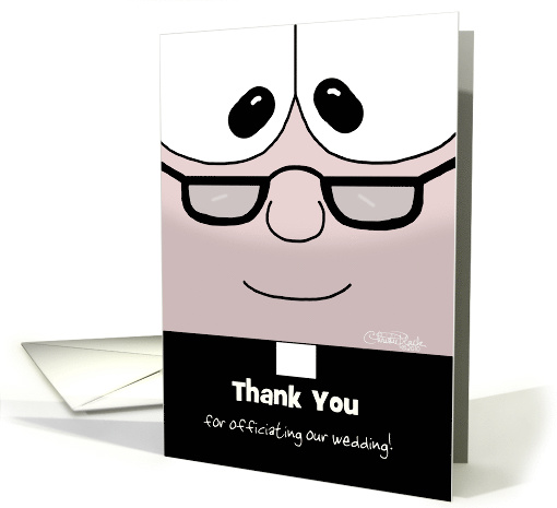 Customizable Thank You to Wedding Officiant -(Older) Reverend card