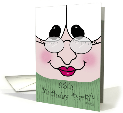 95th Birthday Party Invitation for Lady card (565358)