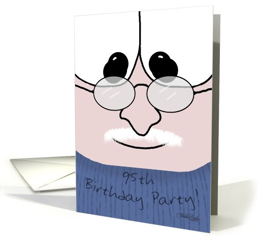 95th Birthday Party Invitation -Man card (565359)