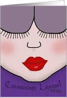 Congratulations getting Cosmetology Licence- card