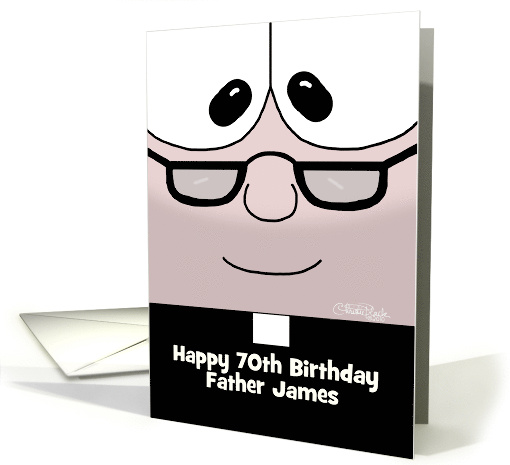 Customizable 70th Birthday for Older Minister Priest or... (567619)
