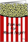 Movie Night Invitation-Popcorn card