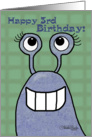 Happy 3rd Birthday-Slug card