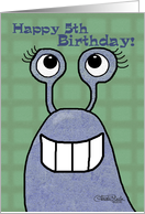 Happy 5th Birthday-Slug card