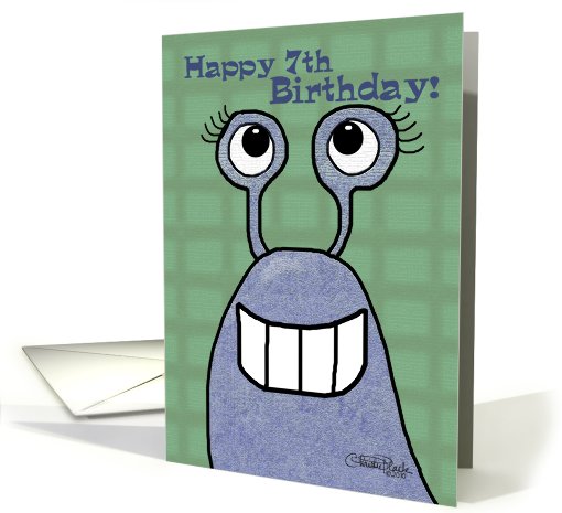 Happy 7th Birthday-Slug card (569462)
