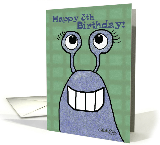 Happy 8th Birthday Slug card (569465)