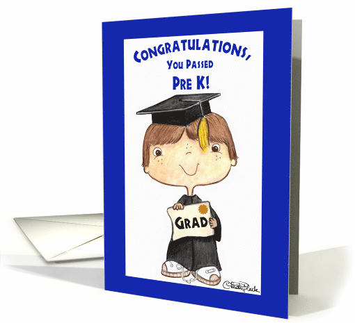Congratulations Little Pre K Graduate Boy card (57801)