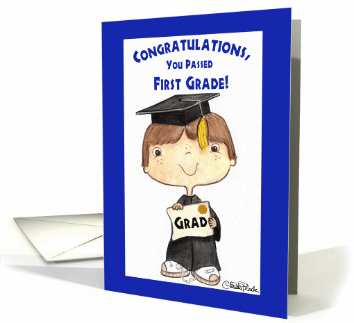Little 1st Grade Graduate Boy card (57809)
