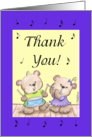 Two Instrumental Bears-Thank You card
